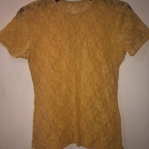 Yellow lace top